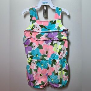 Carter’s Floral Ruffle Romper — Size 24 Months